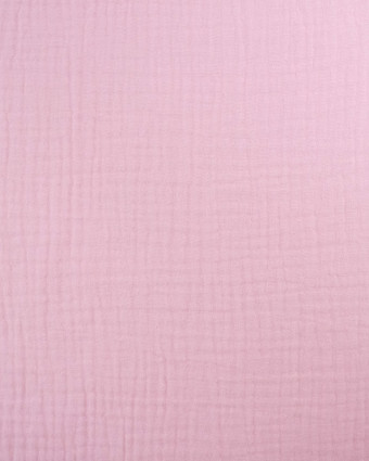 Tissus en ligne : Tissu Double Gaze Uni Rose Clair Oeko-Tex - Mercerine