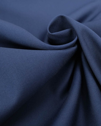 Tissus en ligne : Sergé Polyviscose Bleu Indigo  - Mercerine