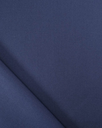 Tissus en ligne : Sergé Polyviscose Bleu Indigo  - Mercerine