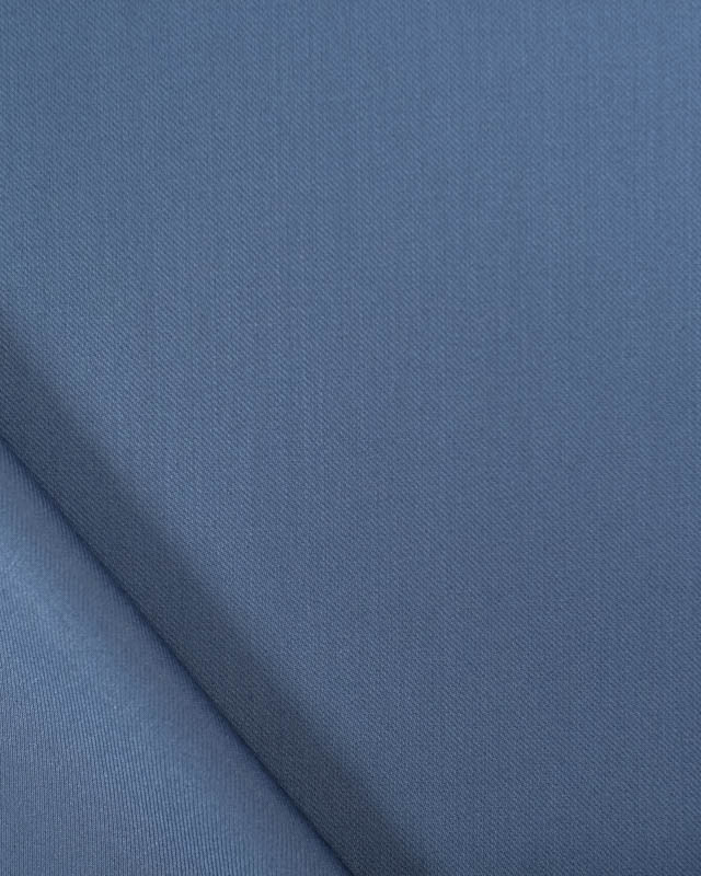 Tissu Sergé Polyviscose Bleu Denim   - Mercerine