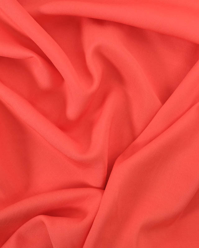 Tissu Viscose Rose Corail - Alina - Mercerine