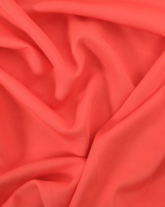 Tissu Viscose Rose Corail - Alina - Mercerine