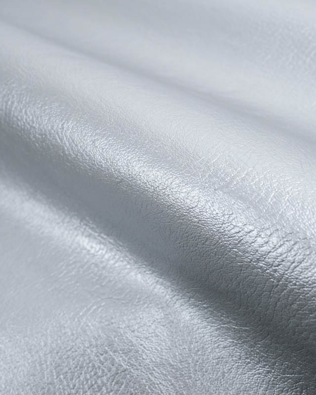 Tissu simili cuir argent Thibaud - Mercerine