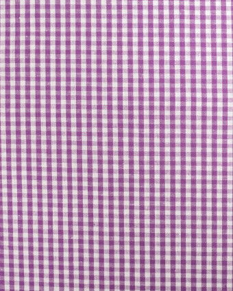 Coton Vichy Violet Petits Carreaux - Mercerine