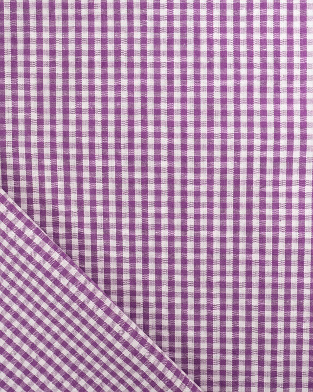 Coton Vichy Violet Petits Carreaux - Mercerine