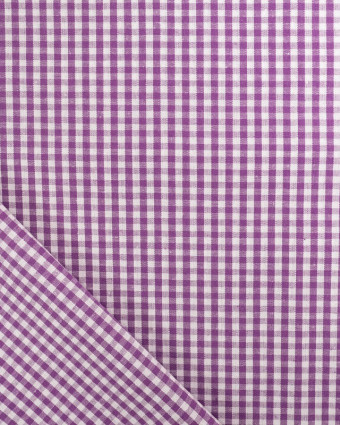 Coton Vichy Violet Petits Carreaux - Mercerine