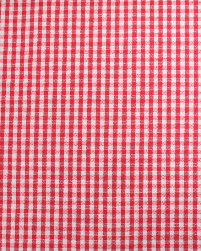 Motif Vichy : Tissu Coton Vichy Rouge Petits Carreaux - Mercerine