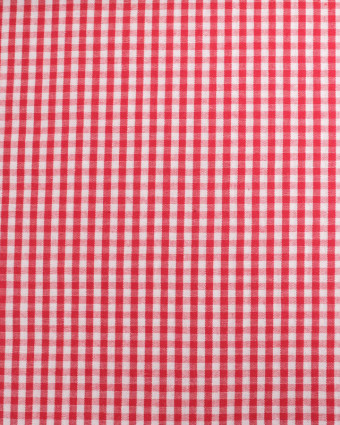 Motif Vichy : Tissu Coton Vichy Rouge Petits Carreaux - Mercerine