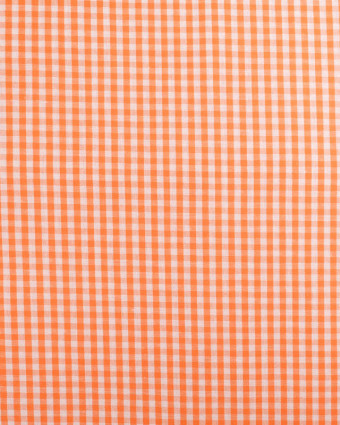 Tissu Vichy Orange Petits Carreaux- Mercerine