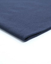 Tissu Manchette Col Bord Cote Bleu Minuit Leonore