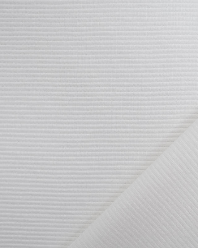 Tissus au mètre : Tissu Jersey Ottoman Blanc Oeko-Tex - Mercerine