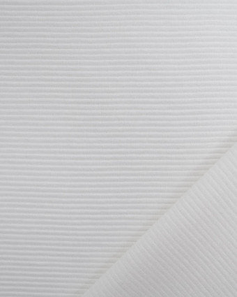 Tissus au mètre : Tissu Jersey Ottoman Blanc Oeko-Tex - Mercerine