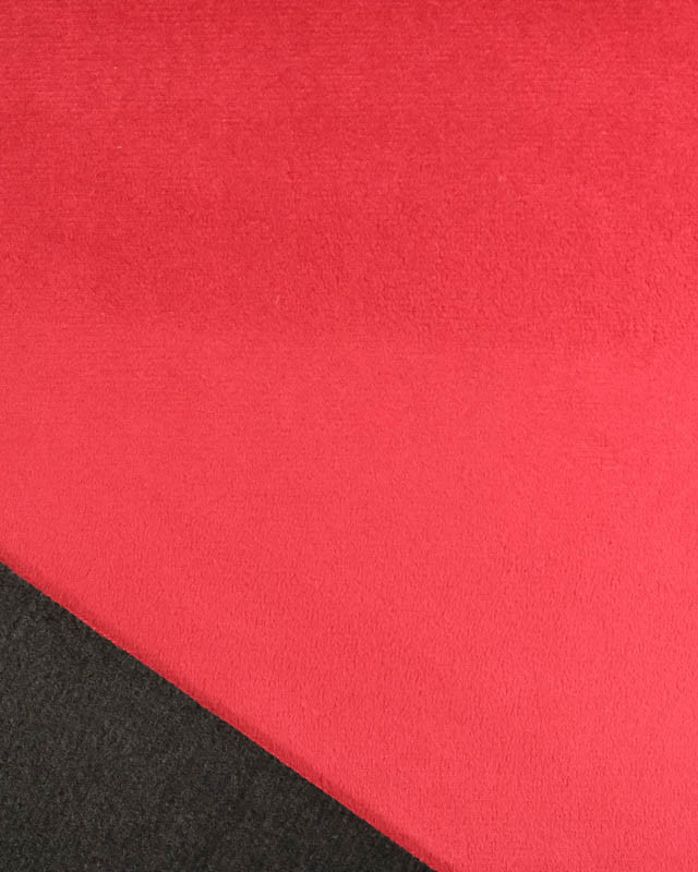 Tissus au mètre : Tissu Velours Epais Ameublement Rouge - Mercerine