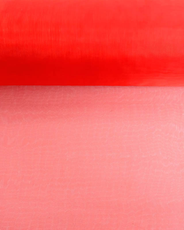 Tissu Organza Uni Rouge - Mercerine