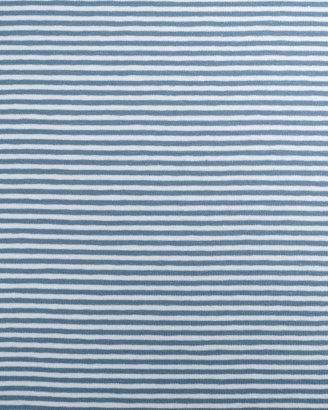 Tissu Jersey Rayure Bleu Doux Oeko-Tex -Mercerine