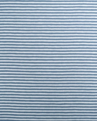 Tissu Jersey Rayure Bleu Doux Oeko-Tex -Mercerine