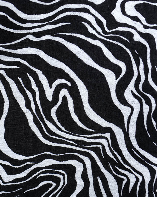 Tissu Viscose Bubble Abstrait Noir Et Blanc Oeko-Tex  -Mercerine