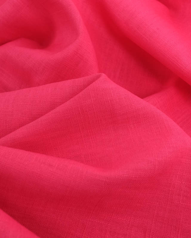 Tissu Ramie Lin Uni Fushia Oeko-Tex -Mercerine