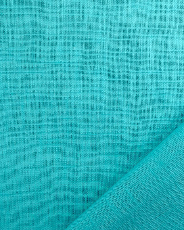 Tissu Lin Ramie Turquoise Oeko-Tex  -Mercerine