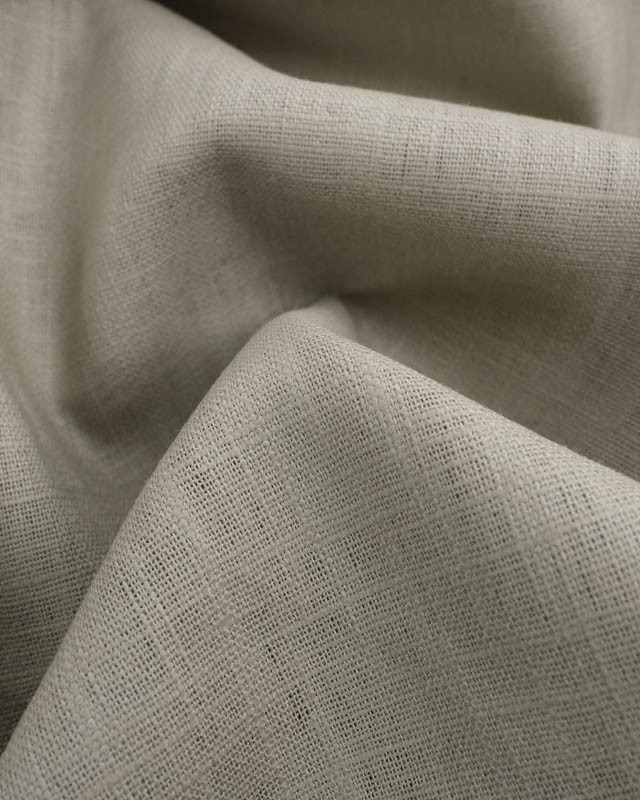 Tissu Ramie Lin Uni Taupe  Taupe  Oeko-Tex -Mercerine