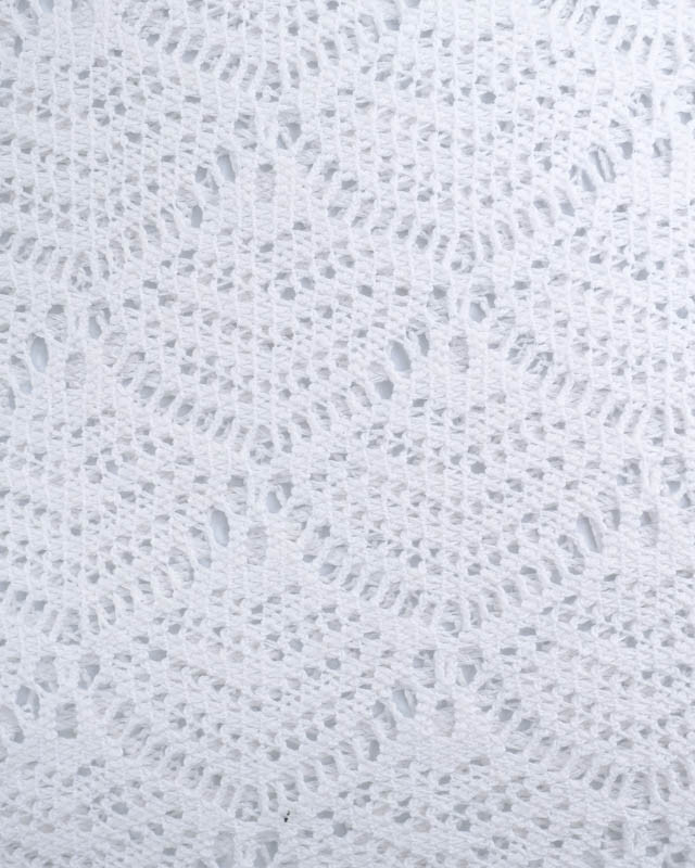 Tissu Crochet Eventail Blanc Oeko-Tex  -Mercerine