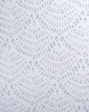 Tissu Crochet Eventail Blanc Oeko-Tex  -Mercerine