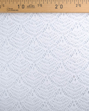 Tissu Crochet Eventail Blanc Oeko-Tex  -Mercerine