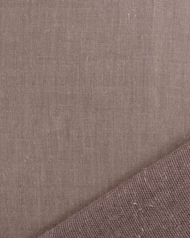 Tissu Double Gaze Souffle Uni Marron - Mercerine