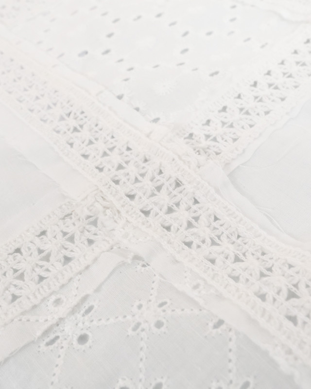 Broderie Anglaise Patchwork Fait Main - Mercerine