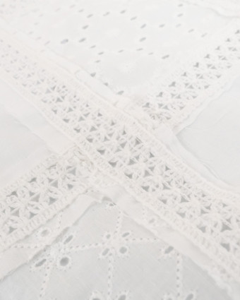 Broderie Anglaise Patchwork Fait Main - Mercerine