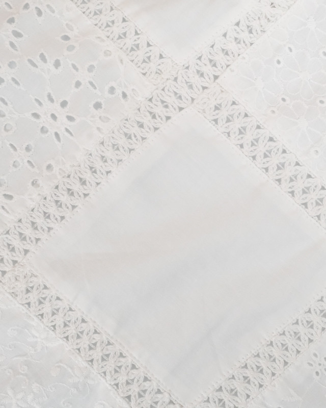 Broderie Anglaise Patchwork Fait Main - Mercerine