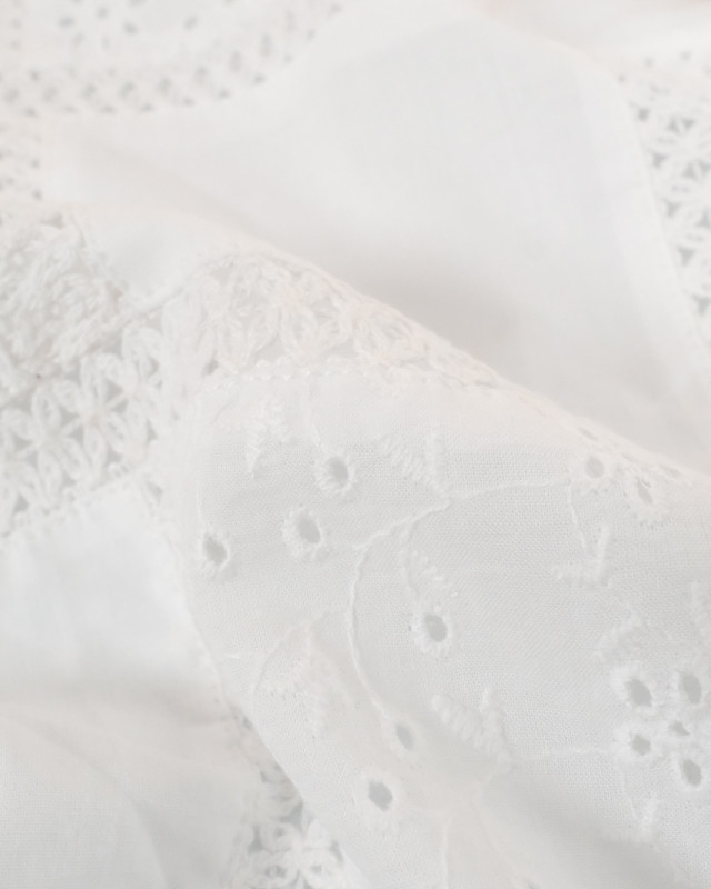 Broderie Anglaise Patchwork Fait Main - Mercerine