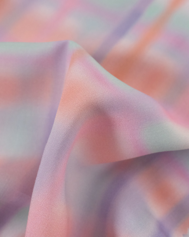 Tissu Viscose Imprimé Digital Pastel  - Mercerine