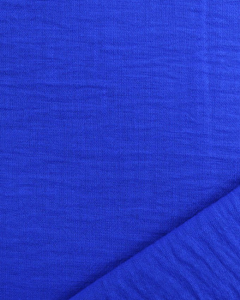 Tissu Effet Lin Bleu Royal Oeko-Tex  - Mercerine