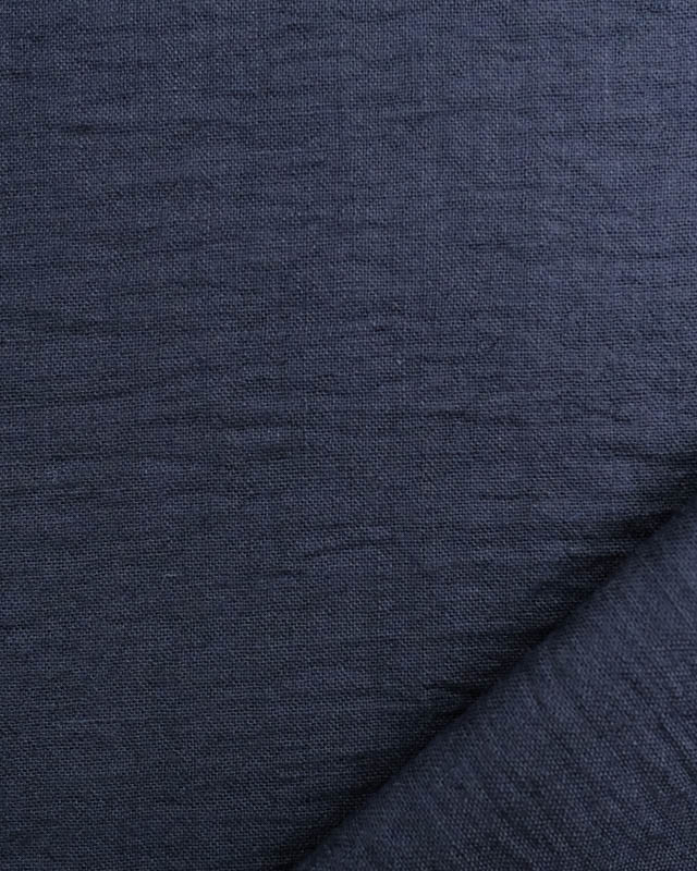 Tissu Effet Lin Noir Oeko-Tex  - Mercerine