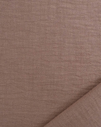 Tissu Effet Lin Taupe Foncé Oeko-Tex - Mercerine