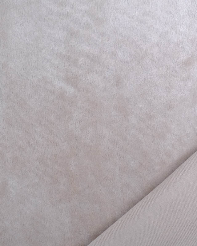 Tissu Velours Stretch Beige Oeko-tex - Mercerine