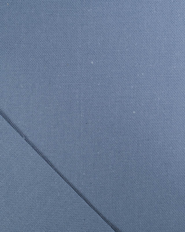 Tissu Coton Demi Natté Bleu Indigo - Mercerine