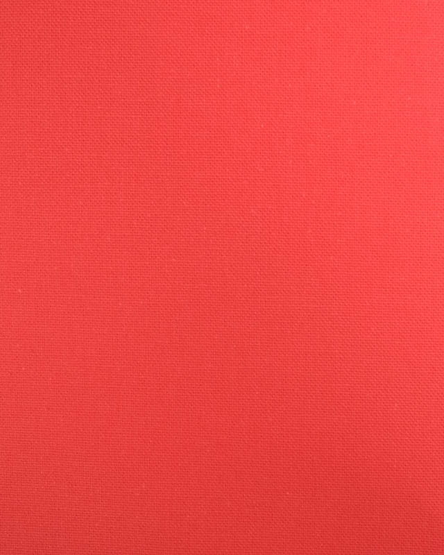 Tissu Coton Demi Natté Rouge Corail - Mercerine