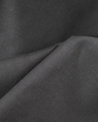 Tissu Coton Demi Natté Anthracite - Mercerine