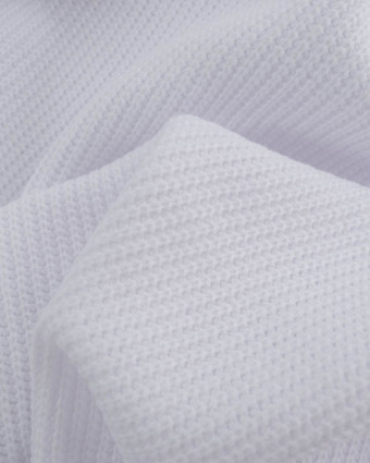 Maille Coton Blanc Stretch Oeko-Tex - Mercerine