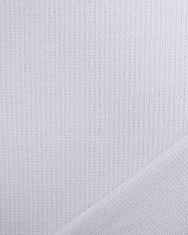 Maille Coton Blanc Stretch Oeko-Tex - Mercerine