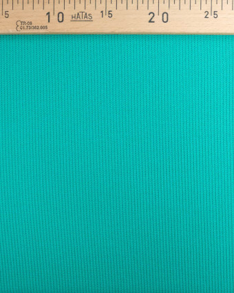 Tissu Maille Coton Stretch Bleu Vert Oeko-Tex - Mercerine