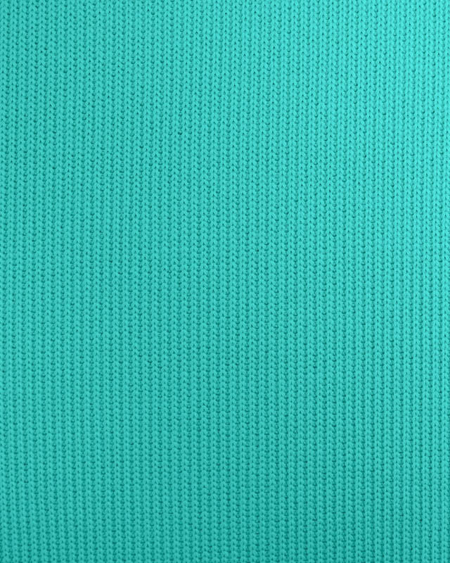 Tissu Maille Coton Stretch Bleu Vert Oeko-Tex - Mercerine