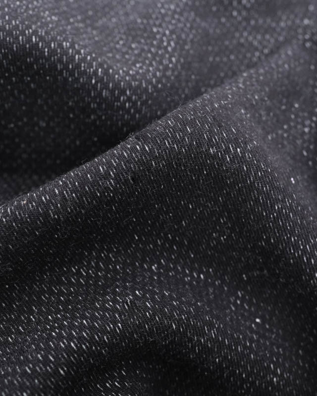 Tissu Sweat Effet Lave Noir - Mercerine