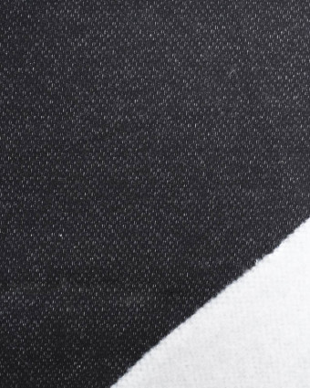 Tissu Sweat Effet Lave Noir - Mercerine