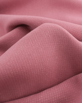 Tissu Sweat Effet Lave Vieux Rose  - Mercerine