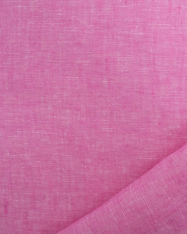 Tissu Lin Fuchsia - Mercerine