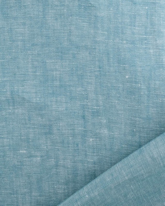 Tissu Lin Bleu Turquoise - Mercerine