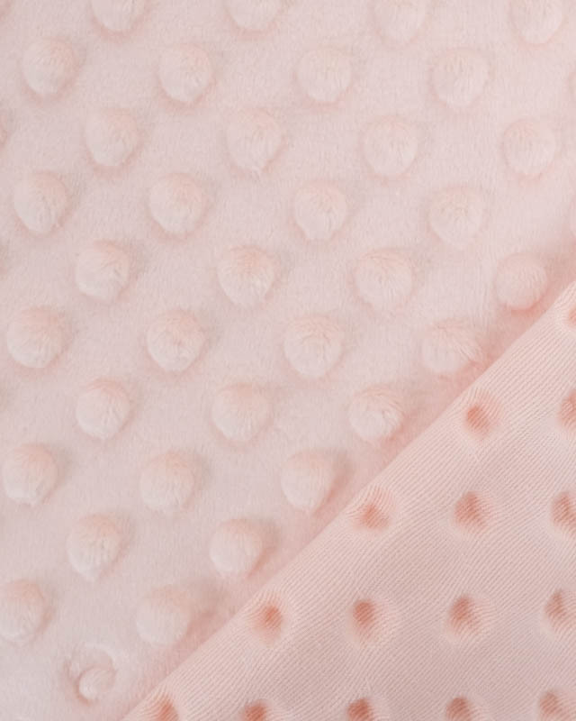 Tissu Minky Bubble Rose Pastel Oeko-tex  - Mercerine
